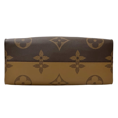 LOUIS VUITTON ルイ・ヴィトン オンザゴーGM 2wayバッグ モノグラム・ジャイアント・リバース ブラウン ゴールド金具 M44576 レディース メンズ 【中古】