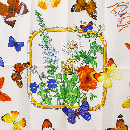 HERMES エルメス カレ90 FARANDOLE ファランドール スカーフ ブルー シルク レディース 【中古】