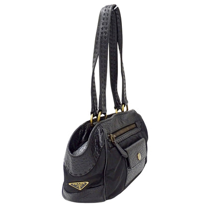 PRADA プラダ トートバッグ ブラック ナイロン レディース 【中古】