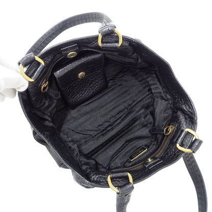 PRADA プラダ トートバッグ ブラック ナイロン レディース 【中古】