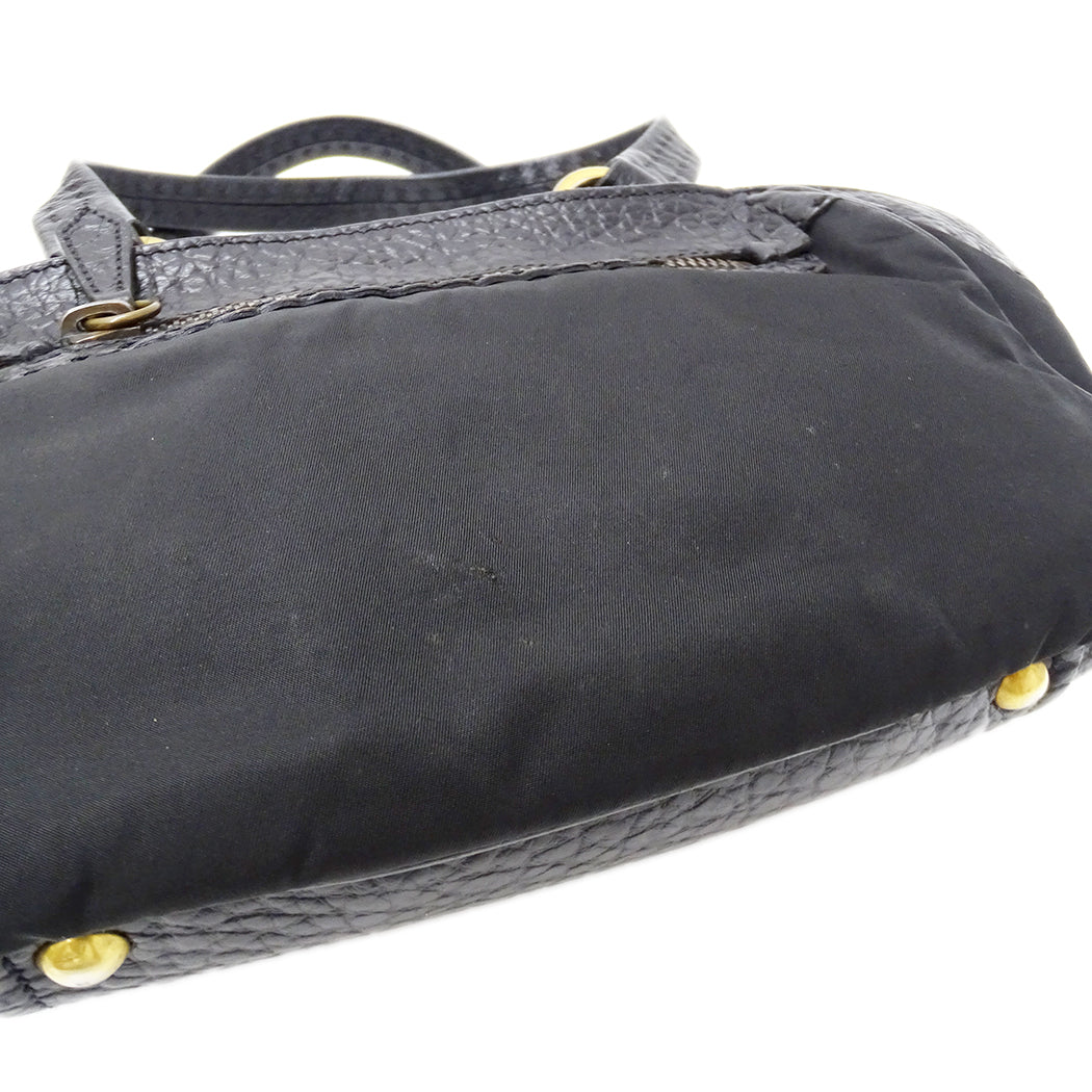 PRADA プラダ トートバッグ ブラック ナイロン レディース 【中古】