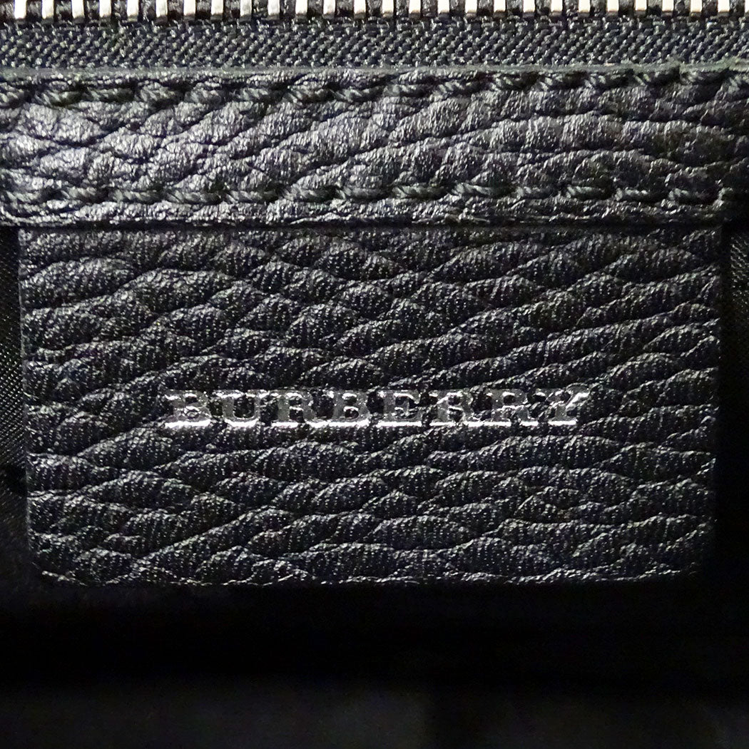 BURBERRY バーバリー ハンドバッグ ブラック ベージュ レザー レディース 【中古】