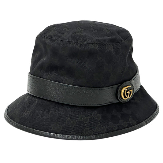 GUCCI グッチ ハット プチマーモント ブラック 576587 GGキャンバス レディース メンズ 【中古】