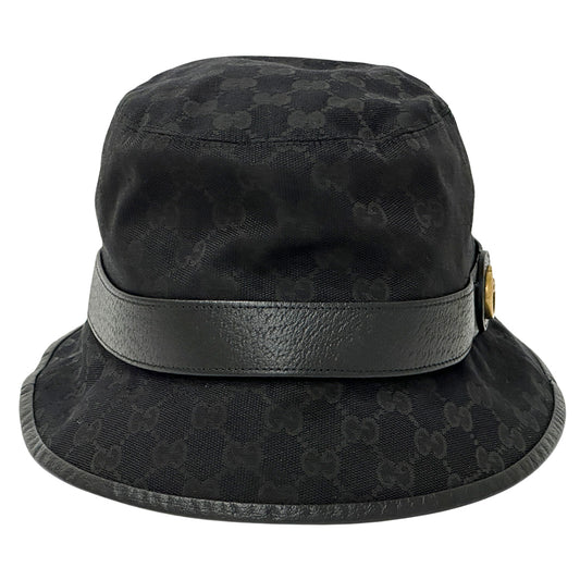GUCCI グッチ ハット プチマーモント ブラック 576587 GGキャンバス レディース メンズ 【中古】
