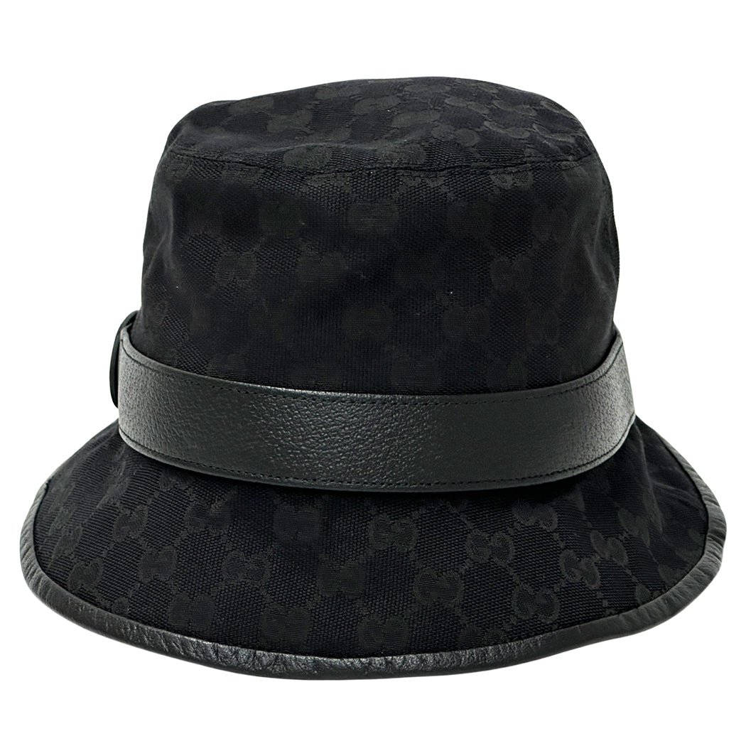 GUCCI グッチ ハット プチマーモント ブラック 576587 GGキャンバス レディース メンズ 【中古】