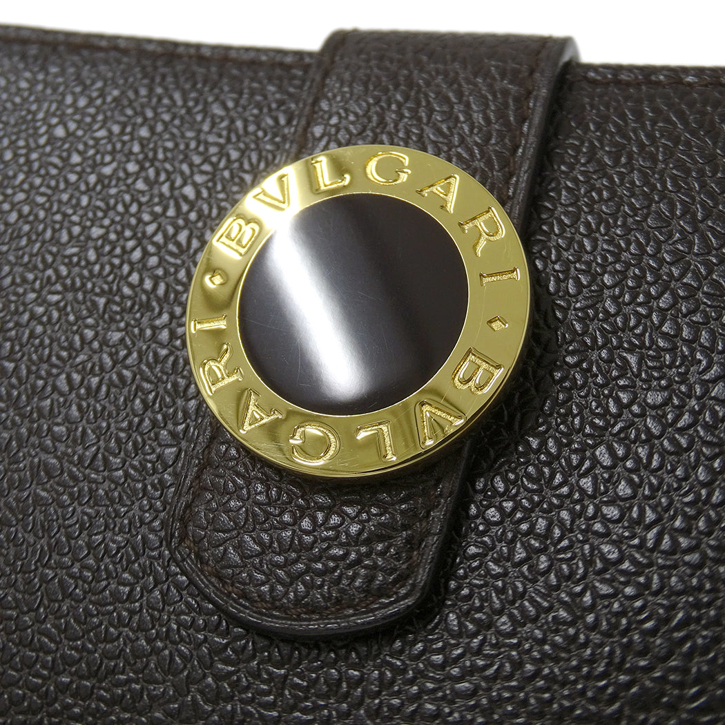 BVLGARI ブルガリ 長財布 ブルガリブルガリ ダークブラウン レザー メンズ 【中古】