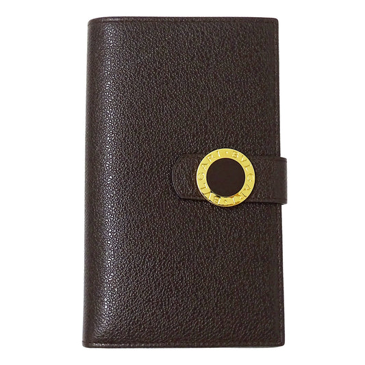 BVLGARI ブルガリ 長財布 ブルガリブルガリ ダークブラウン レザー メンズ 【中古】