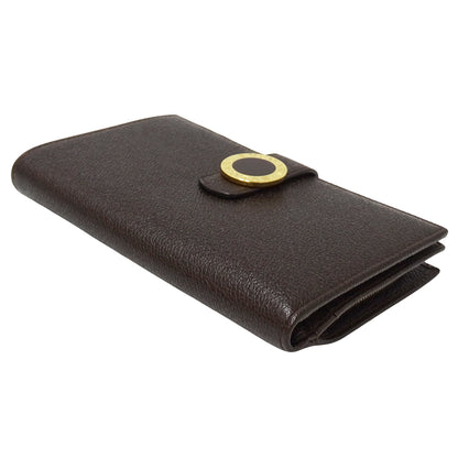 BVLGARI ブルガリ 長財布 ブルガリブルガリ ダークブラウン レザー メンズ 【中古】