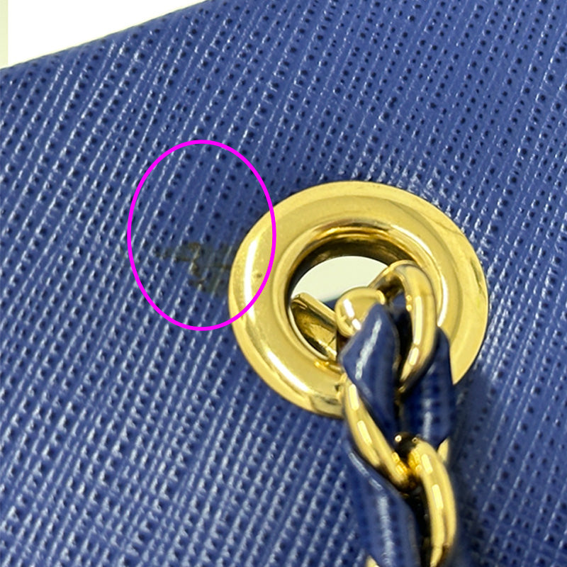 Ferragamo フェラガモ 2wayバッグ ヴァラリボン ブルー ゴールド金具 レザー レディース 【中古】