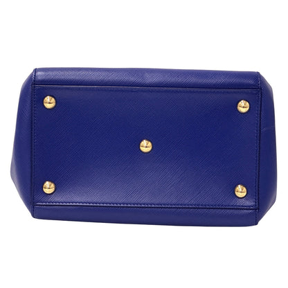 Ferragamo フェラガモ 2wayバッグ ヴァラリボン ブルー ゴールド金具 レザー レディース 【中古】