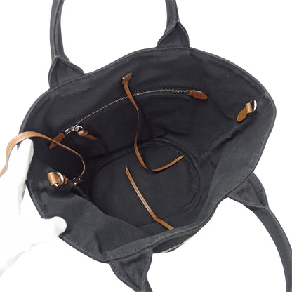 PRADA プラダ カナパ 2wayバッグ トートバッグ ブラック 1BG186 キャンバス レディース 【中古】