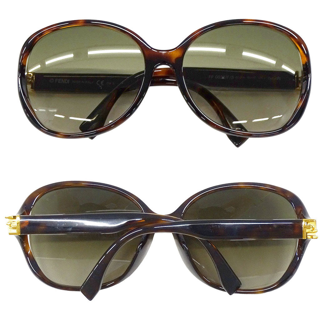 FENDI フェンディ サングラス ブラウン FF0032/F/S アセテート レディース 【中古】