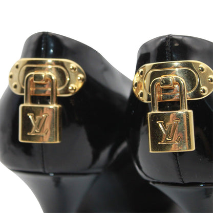 LOUIS VUITTON ルイ・ヴィトン パンプス ブラック エナメル レディース 【中古】