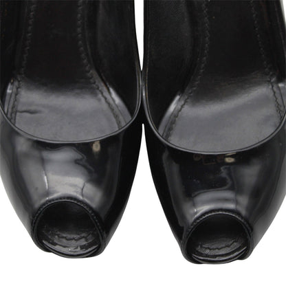 LOUIS VUITTON ルイ・ヴィトン パンプス ブラック エナメル レディース 【中古】
