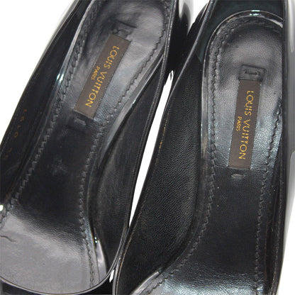 LOUIS VUITTON ルイ・ヴィトン パンプス ブラック エナメル レディース 【中古】