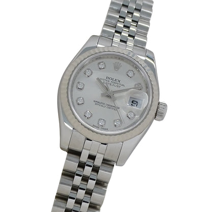 ROLEX ロレックス デイトジャスト 179174G M番 レディース 腕時計 自動巻き AT SS WG ダイヤモンド 磨き済み【中古】