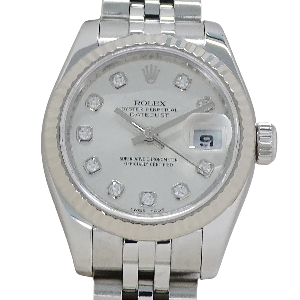 ROLEX ロレックス デイトジャスト 179174G M番 レディース 腕時計 自動巻き AT SS WG ダイヤモンド 磨き済み【中古】