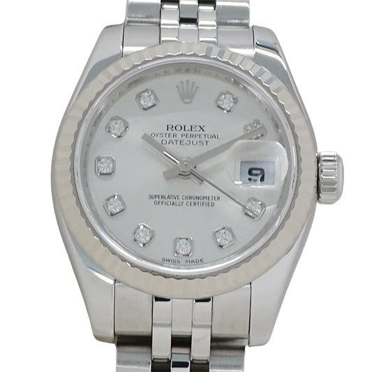 ROLEX ロレックス デイトジャスト 179174G M番 レディース 腕時計 自動巻き AT SS WG ダイヤモンド 磨き済み【中古】