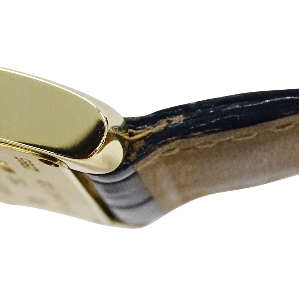 Cartier カルティエ タンクフランセーズ SM W5000256 レディース 腕時計 クオーツ QZ 750YG レザー 磨き済み【中古】