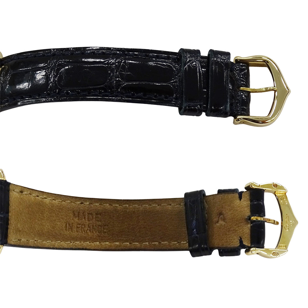 Cartier カルティエ タンクフランセーズ SM W5000256 レディース 腕時計 クオーツ QZ 750YG レザー 磨き済み【中古】