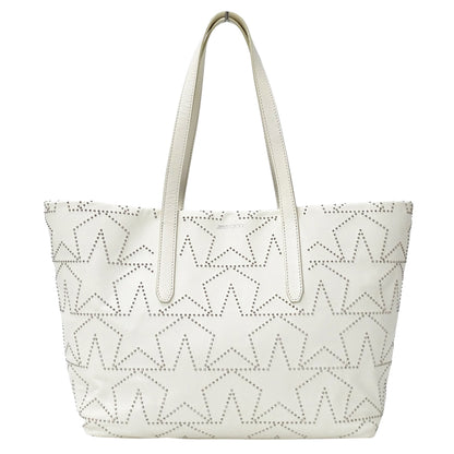 JIMMY CHOO ジミーチュウ トートバッグ ホワイト レザー レディース 【中古】