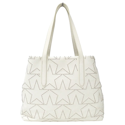 JIMMY CHOO ジミーチュウ トートバッグ ホワイト レザー レディース 【中古】