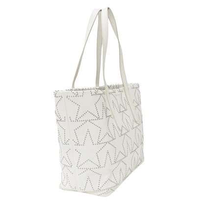 JIMMY CHOO ジミーチュウ トートバッグ ホワイト レザー レディース 【中古】