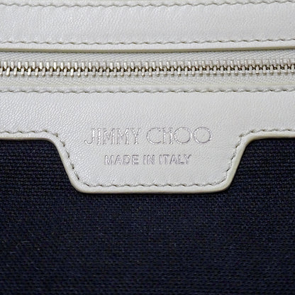 JIMMY CHOO ジミーチュウ トートバッグ ホワイト レザー レディース 【中古】