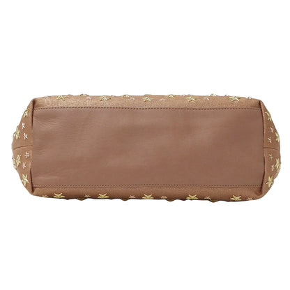 JIMMY CHOO ジミーチュウ トートバッグ ピンクゴールド キャンバス レディース 【中古】