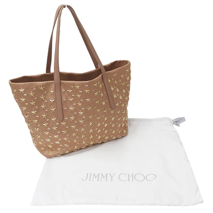 JIMMY CHOO ジミーチュウ トートバッグ ピンクゴールド キャンバス レディース 【中古】