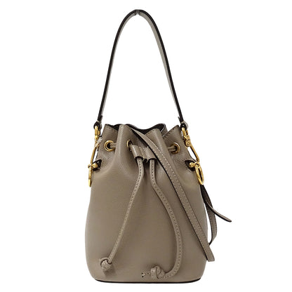 FENDI フェンディ モントレゾール ミニ 2wayバッグ グレージュ 8BS010 レザー レディース 【中古】