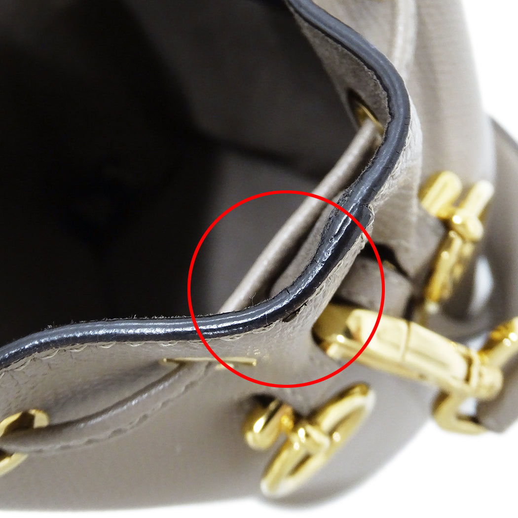 FENDI フェンディ モントレゾール ミニ 2wayバッグ グレージュ 8BS010 レザー レディース 【中古】
