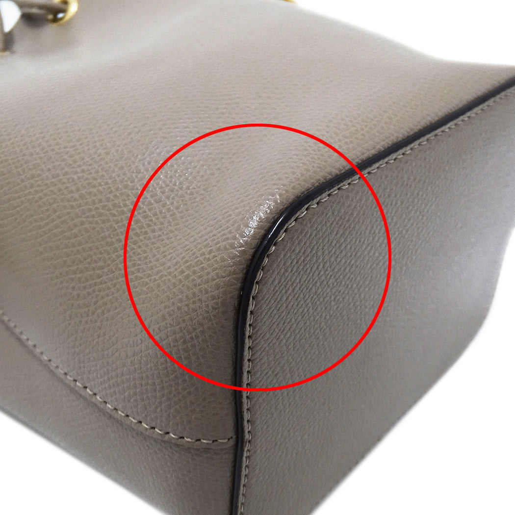 FENDI フェンディ モントレゾール ミニ 2wayバッグ グレージュ 8BS010 レザー レディース 【中古】