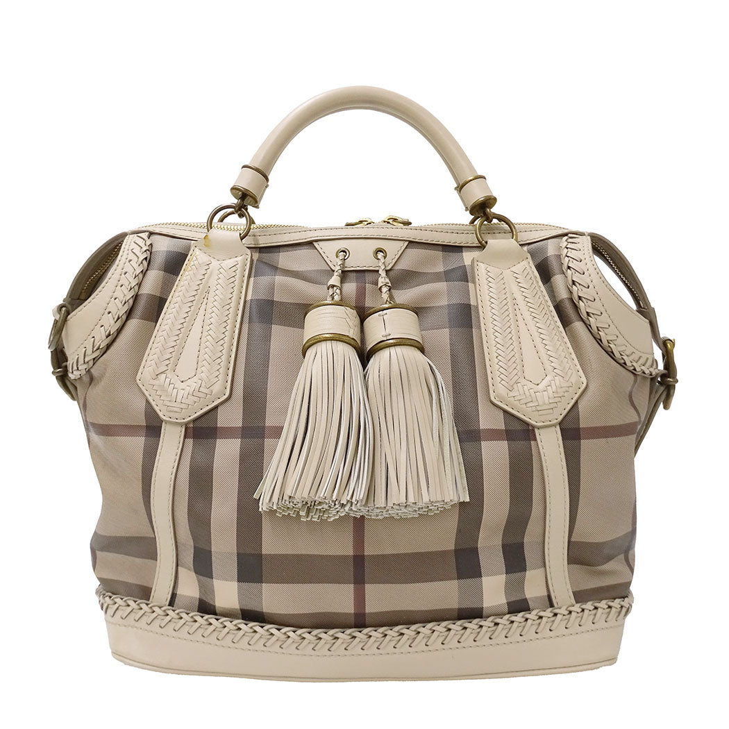 BURBERRY バーバリー 2wayバッグ ベージュ レザー レディース 【中古】