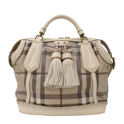 BURBERRY バーバリー 2wayバッグ ベージュ レザー レディース 【中古】