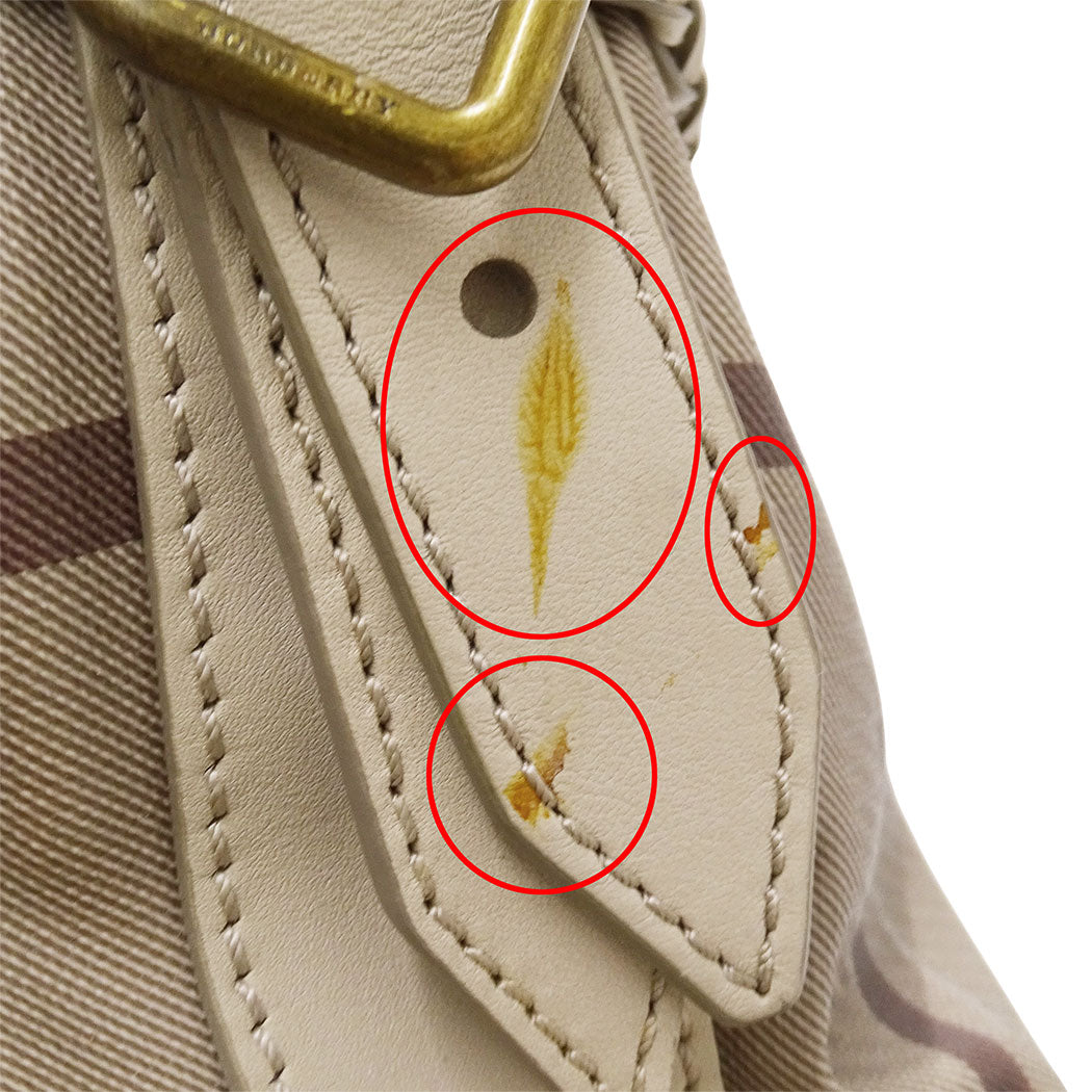 BURBERRY バーバリー 2wayバッグ ベージュ レザー レディース 【中古】