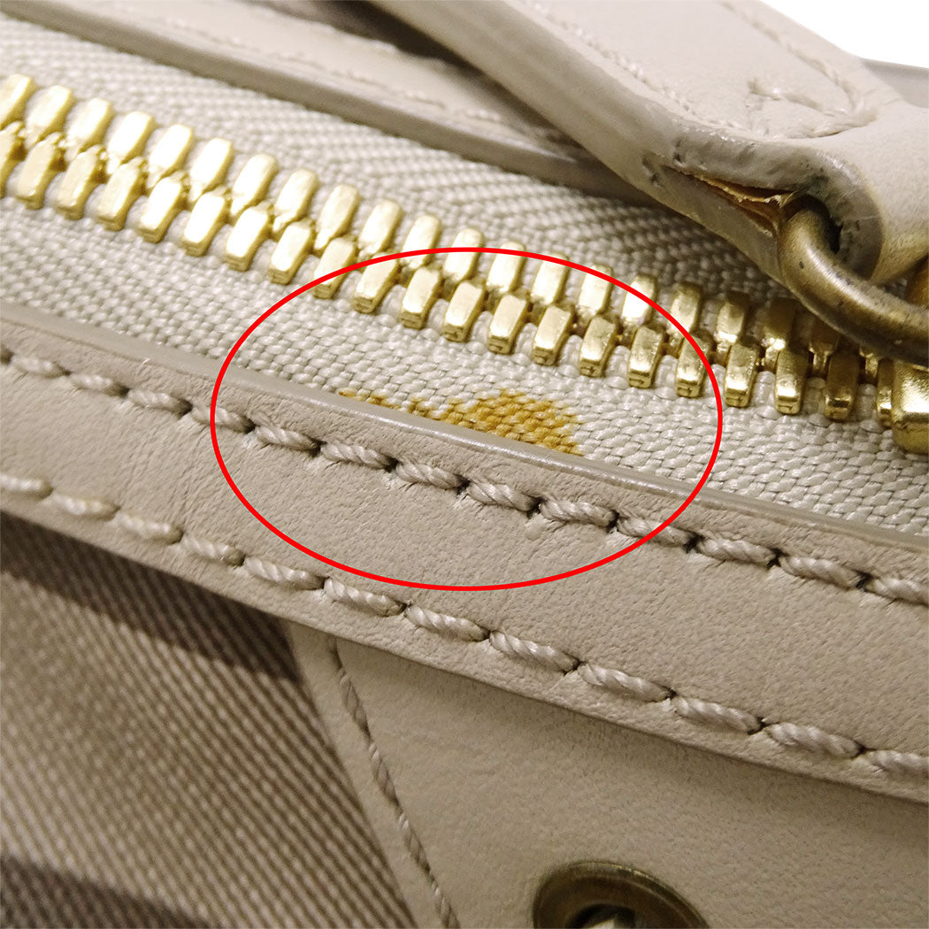 BURBERRY バーバリー 2wayバッグ ベージュ レザー レディース 【中古】