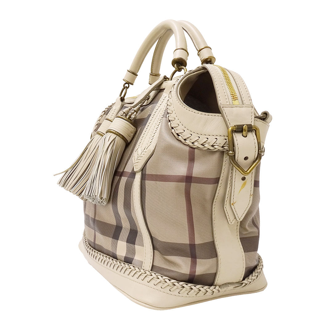BURBERRY バーバリー 2wayバッグ ベージュ レザー レディース 【中古】