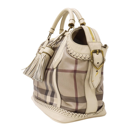 BURBERRY バーバリー 2wayバッグ ベージュ レザー レディース 【中古】