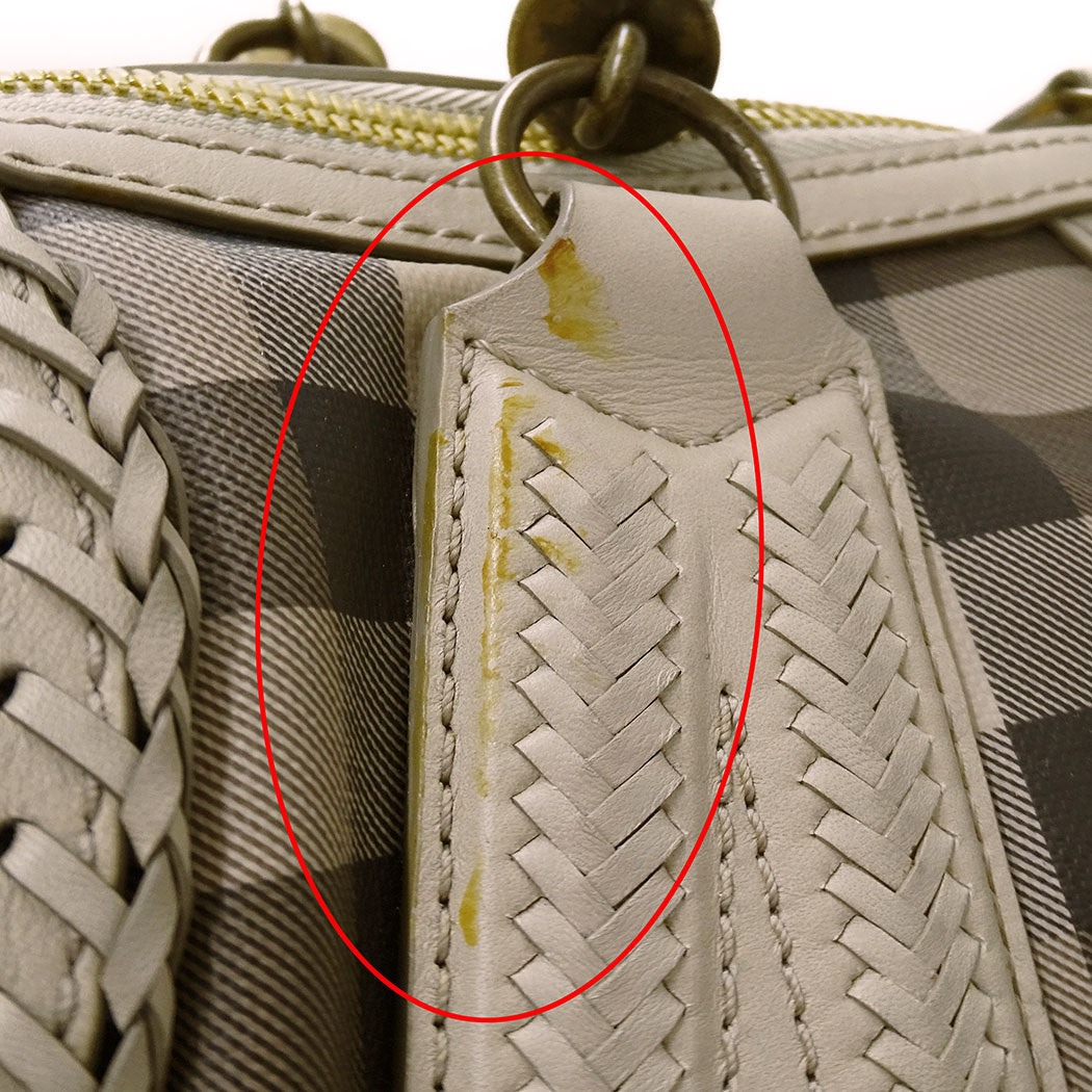 BURBERRY バーバリー 2wayバッグ ベージュ レザー レディース 【中古】