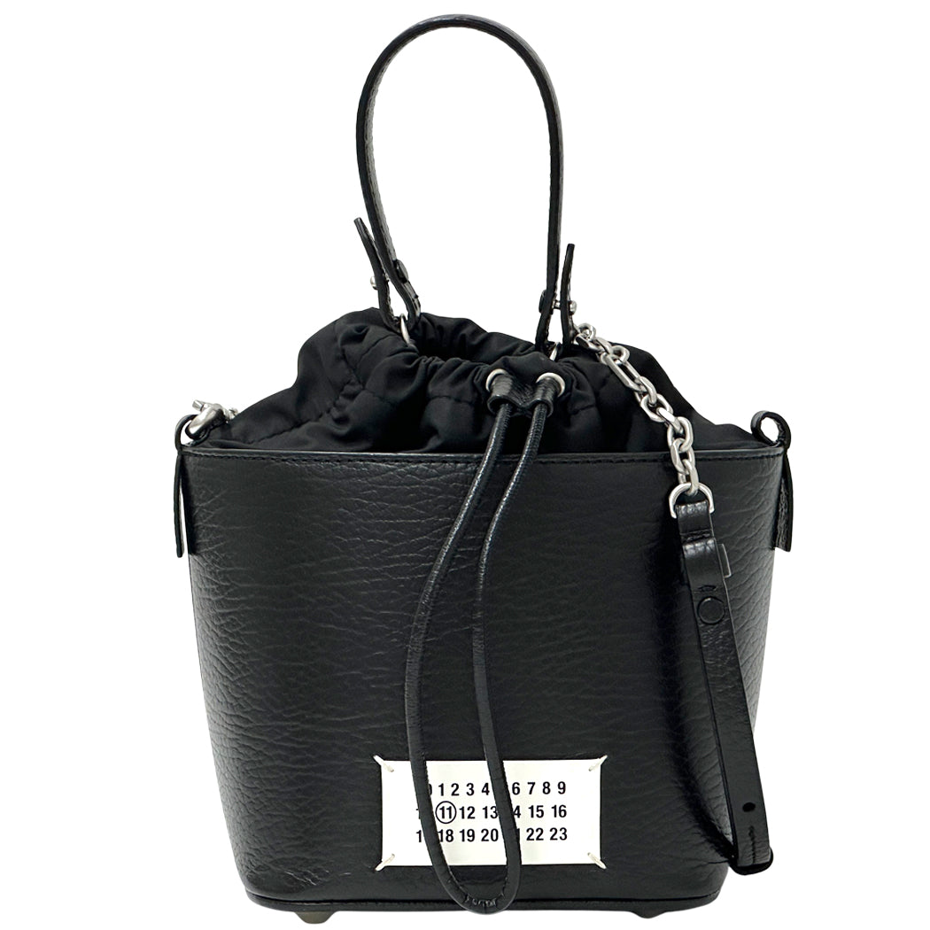 Maison Margiela メゾン マルジェラ バケットバッグ 2wayバッグ 5AC ブラック レザー レディース メンズ 【中古】