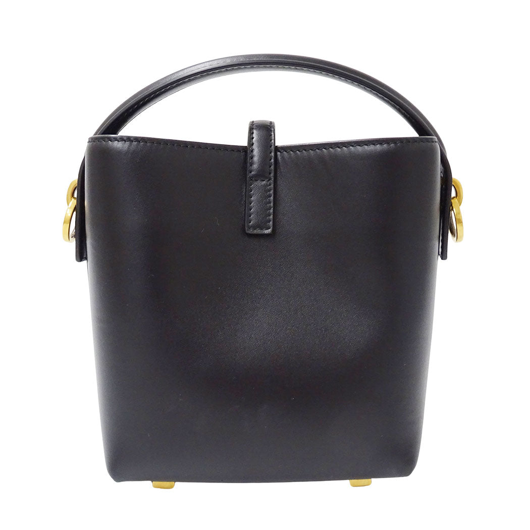 SAINT LAURENT サンローラン LE37 ミニ 2wayバッグ ブラック 765870 レザー レディース 【中古】