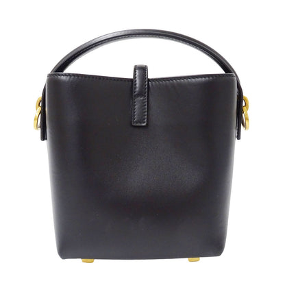 SAINT LAURENT サンローラン LE37 ミニ 2wayバッグ ブラック 765870 レザー レディース 【中古】
