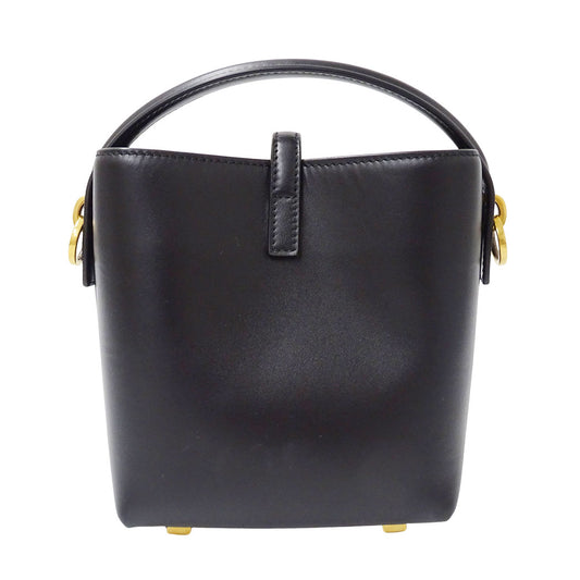 SAINT LAURENT サンローラン LE37 ミニ 2wayバッグ ブラック 765870 レザー レディース 【中古】