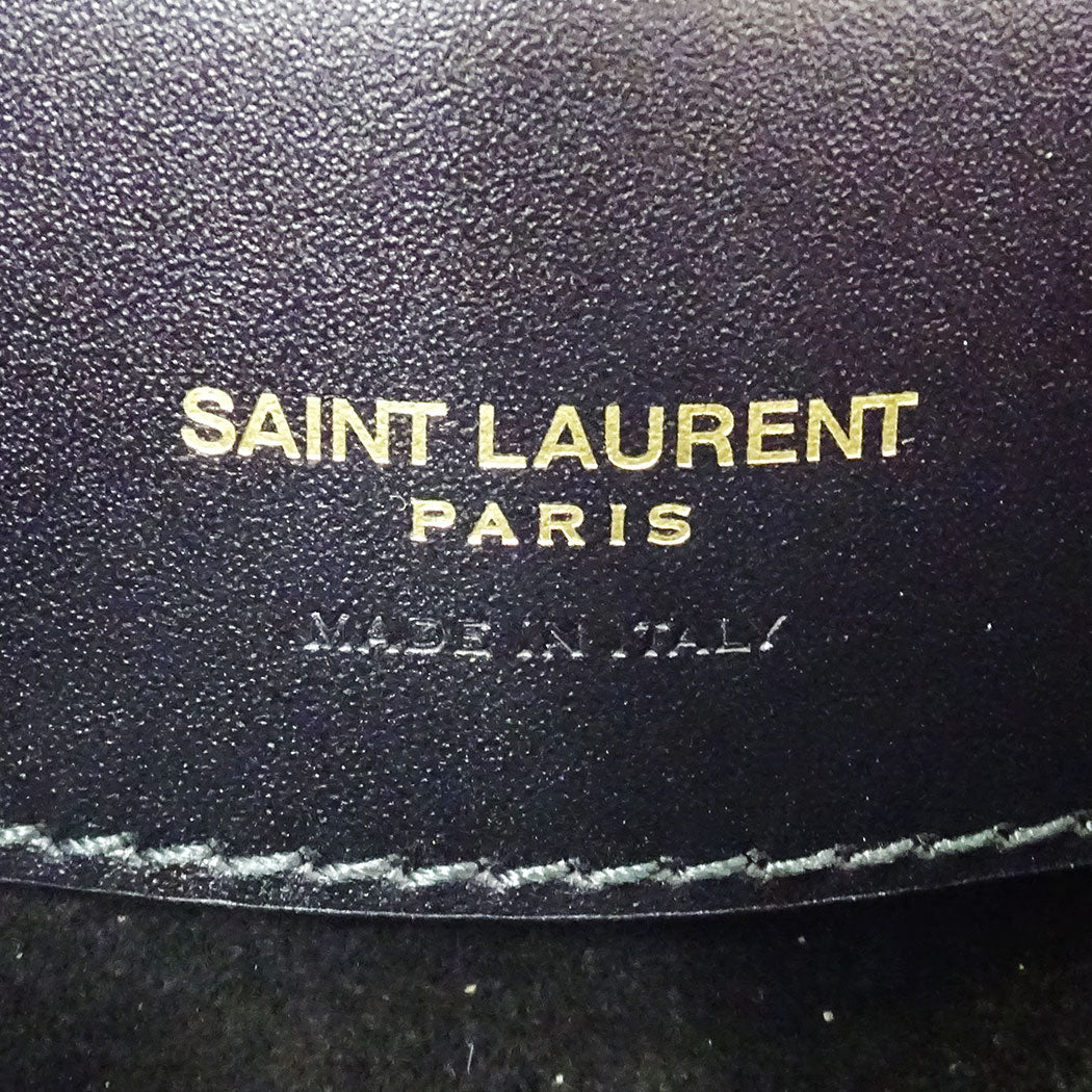SAINT LAURENT サンローラン LE37 ミニ 2wayバッグ ブラック 765870 レザー レディース 【中古】