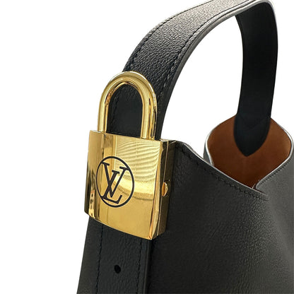 LOUIS VUITTON ルイ・ヴィトン ロウキー ホーボー MM ショルダーバッグ ノワール M24856 グレインカーフ レディース メンズ 【中古】