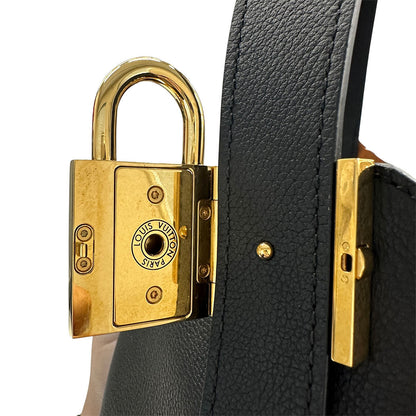 LOUIS VUITTON ルイ・ヴィトン ロウキー ホーボー MM ショルダーバッグ ノワール M24856 グレインカーフ レディース メンズ 【中古】