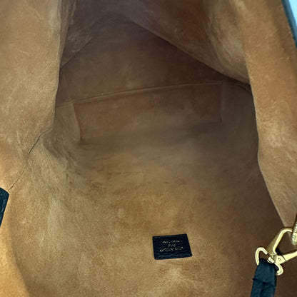 LOUIS VUITTON ルイ・ヴィトン ロウキー ホーボー MM ショルダーバッグ ノワール M24856 グレインカーフ レディース メンズ 【中古】