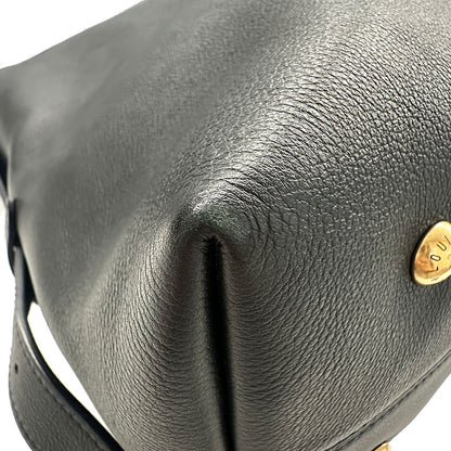 LOUIS VUITTON ルイ・ヴィトン ロウキー ホーボー MM ショルダーバッグ ノワール M24856 グレインカーフ レディース メンズ 【中古】