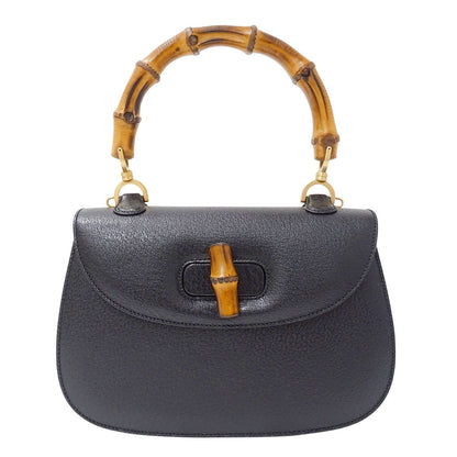 GUCCI グッチ ハンドバッグ バンブー ブラック 000・926・0633 レザー レディース 【中古】